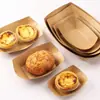 Caixa barco de papel kraft descartável caixa de papel criativa lanche caixa aberta arroz com frango flor batata frita caixa de frango frito caixa para embalagem de alimentos