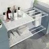 Armario Almacenamiento Divisor en Capas Gabinete Estante en Capas Estante de Almacenamiento Divisorio Telescópico Pared Sin Taladro Cocina