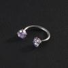 Argola para Lábio com Dentes Internos Duplos de Zircônia Brincos de Liga de Titânio F136 Argola para Nariz Ferradura Unha de Osso da Orelha Piercing no Septo Nasal Joias