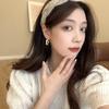Pendientes de plata 925 con forma de gota de esmalte tipo C de Corea del Sur, de estilo nicho de lujo, con un diseño sencillo y elegante de alta gama para mujer.