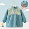 Babero para bebé para otoño e invierno, impermeable y resistente a la suciedad, adecuado para comer, elegante vestido de princesa para niños, babero de niña, ropa para usar al revés