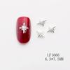 Accesorios de Manicura Transfronterizos Nuevos Productos de Manicura de Aleación Cruz Amor Perla Metal Manicura Pegatinas de Diamantes para Uñas Venta al por Mayor