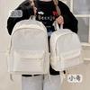 Mochila Escolar para Estudiantes Nueva Color Sólido Universidad Mochila Combinable Estilo Coreano Ins Mochila Escolar para Estudiantes Ligera para Viajes