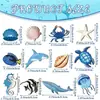 Adornos de Verano Animales Marinos Adornos de Madera Tema Marino Adornos de Madera Adornos de Playa Suministros para Fiesta en la Costa