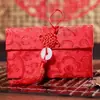 Casamento casamento criativo pano de seda envelope vermelho brocado envelope vermelho tecido lucro é suprimentos de casamento suprimentos festivos saco de presente
