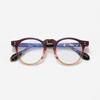 581012 Montura gruesa artística ovalada TR japonesa y coreana retro para hombre, montura de gafas para miopía con degradado para reparación de rostro liso, moda para mujer