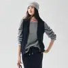 Novo estilo de colete de tricô grosso de cashmere para mulheres, corte solto, emagrecedor, de abotoamento simples, versátil para o trabalho, colete de tricô sem mangas