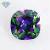 Venta al por mayor de Zirconias de Siete Colores Galvanizadas en Piedras Sueltas, Gemas Artificiales de Circonia Cúbica con Base de Punta, Formas Redondas e Irregulares para Monturas de Anillo