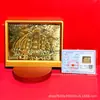 Escultura de bronce en relieve estilo chino "Fortuna Abundante Año Tras Año" de oro puro 999, decoración de mesa tridimensional, personalizable para venta al por mayor