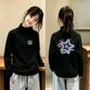 2026 Top de Forro Polar Otoño/Invierno para Niñas Medianas y Grandes Camiseta Elegante de Manga Larga Versátil Prenda Base Moda Cuello Alto Ropa Interior
