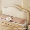 Apartamento pequeño moderno minimalista cama individual de 1,2 m con cabecero tapizado de cuero cama de almacenamiento tapizada en tonos crema de lujo ligero