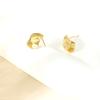 Pendientes de plata de ley S925 dorados estilo origami lujo ligero nicho alta gama simple nuevo temperamento pendientes Joyería al por mayor Qingdao