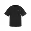 Camiseta de Manga Corta de Color Sólido de Tendencia Nacional Estilo Japonés Rumeng para Hombre, Verano con Bolsillo Estilo Cityboy Holgada de Cuello Redondo Casual de Media Manga
