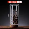 Pote Selado Wenwan Pulseira de Vidro com Agarwood Caixa de Armazenamento para Potes Pote para Queimar Incenso Pote Transparente para Pérolas Display de Armazenamento Garrafa Pequena