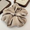 Anel de cabelo de salsicha supergrande de cetim de alta qualidade, simples, bola de combinação, corda de cabelo de cor sólida estilo coreano, tendão de borracha, flor de cabeça feminina
