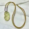 Colgante Pixiu de Cristal Amarillo Natural, Collar Nuevo Estilo Chino, Pixiu de Tres Colas, Pixiu de Una Cola, Emparejado con un Cordón Amarillo para Colgante
