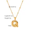 Venta Caliente Transfronteriza Europea y Americana Acero Inoxidable 26 Colgante de Collar de Letra Cadena de Clavícula Cadena de Acero de Titanio Fabricante de Collares Venta al por Mayor 18K