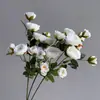 7 Cabezas de Rosas Camelia Artificiales, Flores Artificiales, Flores Secas, Rosas de Rama Única para Decoración de Sala de Estar, Diseño de Paisajismo Exterior