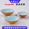 Tigela de Ramen Esmalte Celadon A5 Tigela de Melamina Fábrica de Louças Tigela Grande Tigela de Sopa Tigela Especial para Loja de Macarrão Logo Personalizado