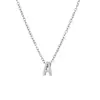 Collar de Acero de Titanio con Colgante Pequeño de Moda 26 Letras Inglesas Cadena para Clavícula Versátil Simple Exquisita Que No Se Desvanece Venta al por Mayor Transfronteriza