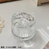 Pote de Doces de Vidro com Tampa, Pote de Doces de Cristal, Decoração de Mesa de Centro para Sala de Estar em Casa, Pote de Cristal de Luxo Leve de Alta Qualidade