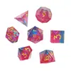 Dados de Resina Jogo de Mesa DND Dungeons & Dragons COC Roleplaying TRPG Cthulhu Poliédricos D4-D20 Conjunto de 7 Peças