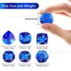 Jogo de Tabuleiro Dungeons & Dragons Conjunto de Dados de 7 Peças K9 Cristal Azul Safira Dnd Rpg Multifacetado Diamante