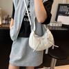 Bolso Cruzado de Color Sólido Casual con Lazo Bolso Dumpling para Mujer Verano 2025 Nuevo Bolso de Hombro Casual a la Moda
