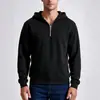 Sudadera con capucha y media cremallera de color liso para hombre al por mayor para Eur