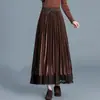 Falda Jacquard Reversible para Mujer, Novedad Otoño/Invierno 2026 Cintura Alta Adelgazante Longitud Media Elegante plisada acampanada Falda Moderna