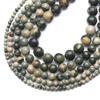 Cuentas de Piedra Greenwood Natural Brillantes Cuentas Completas para Correr Hechas a Mano DIY Pulsera Collar Material con Cuentas Accesorios de Joyería