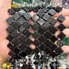 14mm Piedra Natural Cristal Ágata Plano Trébol de Cuatro Hojas Pulsera DIY Collar Accesorios de Joyería Productos Semiacabados Venta al por Mayor