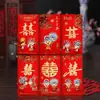 Sobre Rojo de Boda Personaje Alegre Sobre Rojo de Boda Bloqueador de Puerta Pequeño Regalo de Agradecimiento Bolsillo para Cambio Suministros Venta al por Mayor Dinero de Año Nuevo