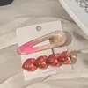 2025 Nova Presilha Rosa Dopamina Bico de Pato Meninas Fofa Moda Grampo para Franja Cabelo Quebrado Pequeno Grampo de Cabelo