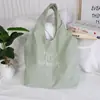 Nova Bolsa Tote Bordada com Letras de Grande Capacidade Mochila de Nylon Simples Versátil Moda de Nicho Pequeno Bolsa de Ombro Único