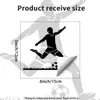 Sticker para Switch de Diseño de Jugador de Fútbol Pateando Balón en Dibujo Lineal Blanco y Negro, Autoadhesivo y Removible, para Decoración de Pared de Dormitorio y Sala de Estar