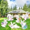 Letrero de Jardín de Pascua Grande para Exteriores Conejo Grande para Exteriores Césped de Jardín Fiesta Señal de Búsqueda de Huevos de Primavera Letrero