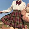 Árbol de Espino Original Genuino Falda JK a Cuadros Falda de Cintura Alta Universitaria Japonesa Falda de Uniforme JK Falda Plisada Falda de Chica Suave