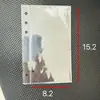 A5a6a7a8 álbum de tarjetas de hojas sueltas transparente, páginas interiores con ranuras de 1 y 4 compartimentos para fotos de ultra alta definición, recambios de álbum de múltiples especificaciones