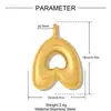 Colgante de Letra del Alfabeto Burbuja, Colgante DIY de Acero Inoxidable Chapado en Oro Pulido, Collar Elegante para Mujer, Colgante de Joyería de Acero de Titanio