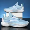 Zapatillas de Baloncesto de Combate Real para Jóvenes Suela Suave Antideslizante Amortiguación Zapatillas para Correr Transfronterizas Talla Grande de Moda Malla Transpirable Zapatillas Deportivas