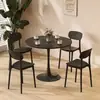 Mesa de Reunión Casual Tulipán Blanco, Mesa de Comedor para Cafetería y Tienda de Té con Leche, Mesa Redonda Pequeña y Sillas Nórdicas para Balcón, Mesa de Café para Uso Doméstico