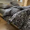 Suave y pegajoso, buena calidad, cáñamo original, estilo de botón retro, juego de cuatro piezas, juego de tres piezas para dormitorio de estudiante, sábana, sábana ajustable, venta al por mayor de ropa de cama