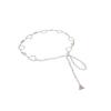 Cadena de Cintura Hueca con Forma de Corazón y Triángulo Transfronteriza Europea y Americana para Mujer, Cinturón de Viento de Alta Gama con Sentido de Internet, Joyería de Nicho con Viento Frío