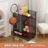 Cesta de Almacenamiento para Esterilla de Yoga, Estante de Almacenamiento para Equipo de Fitness en Casa con Ruedas, Estante de Almacenamiento tipo Sandwich para Baloncesto y Bádminton