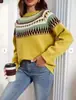 Populares Suéteres de Otoño e Invierno para Mujer de Amazon, Tejido Jacquard de Punto Grueso de Acrílico