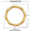 Acero de Titanio Geométrico Vintage DIY Colgante de Collar Hebilla Ots Redondo de Bambú Joker Acero Inoxidable Collar Pendiente de Aretes para Mujer