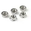 En Stock Tuercas de Acero Inoxidable 304 M3-M20 Tuercas Hexagonales con Brida Tuercas Hexagonales con Brida Dentada Procesamiento Personalizado