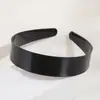 Diadema de Plástico ABS Brillante Antideslizante, Alargada y Engrosada, Base Completa de Tela Negra, Accesorios DIY para Cabello Suelto