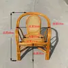 Cadeira Pequena de Rattan Vintage Encosto de Cadeira Pequena de Rattan para Casa Cadeira de Rattan Infantil Cadeira Pequena Trançada de Rattan para Adulto Conjunto de Três Peças de Mesa e Cadeira para Varanda